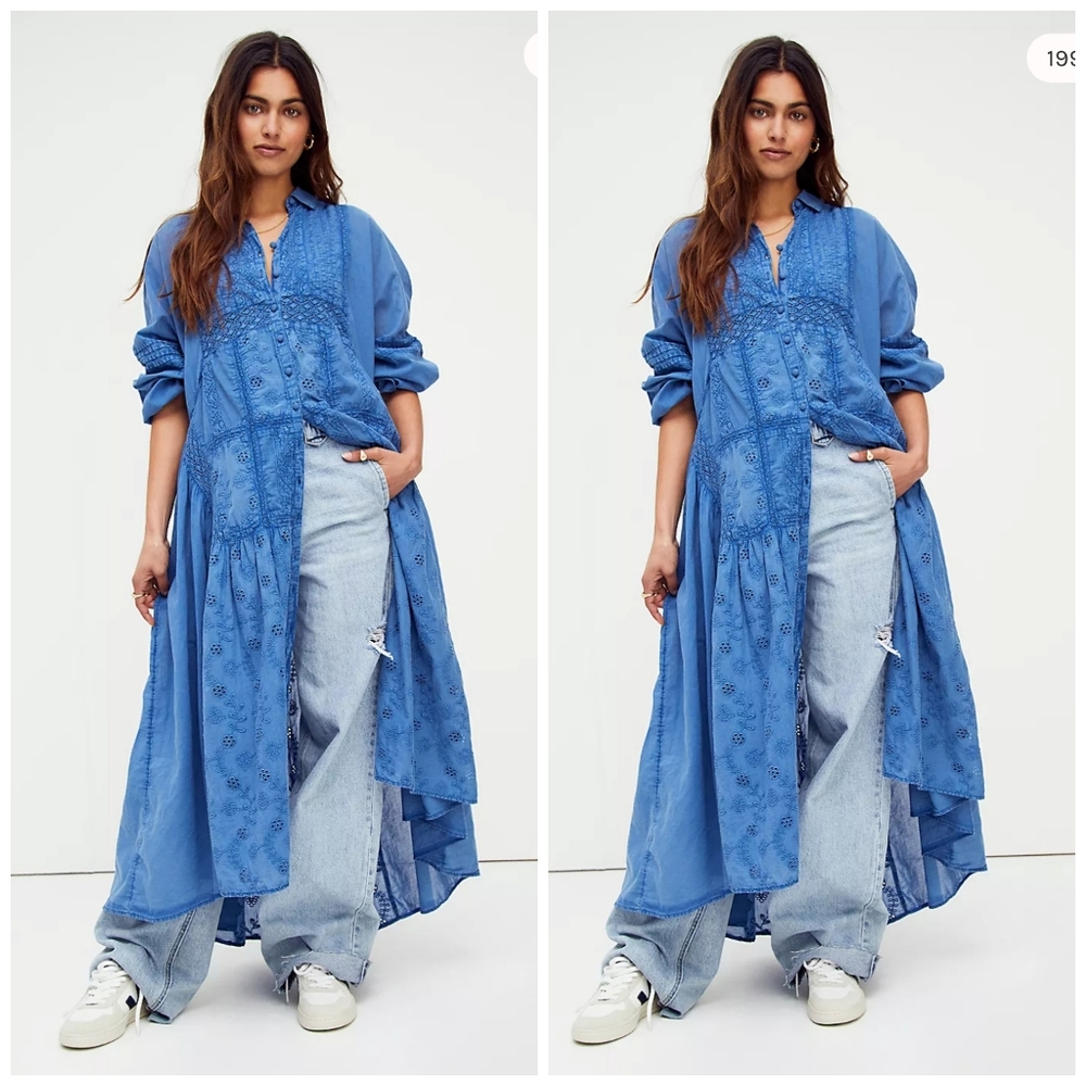 Free people The Adventuring blue  Midi Dress